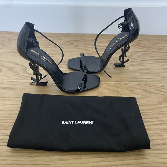 Yves Saint Laurent Shoes - Saint Laurent Black Opyum Pumps Sandals Ankle Strap Shoes
